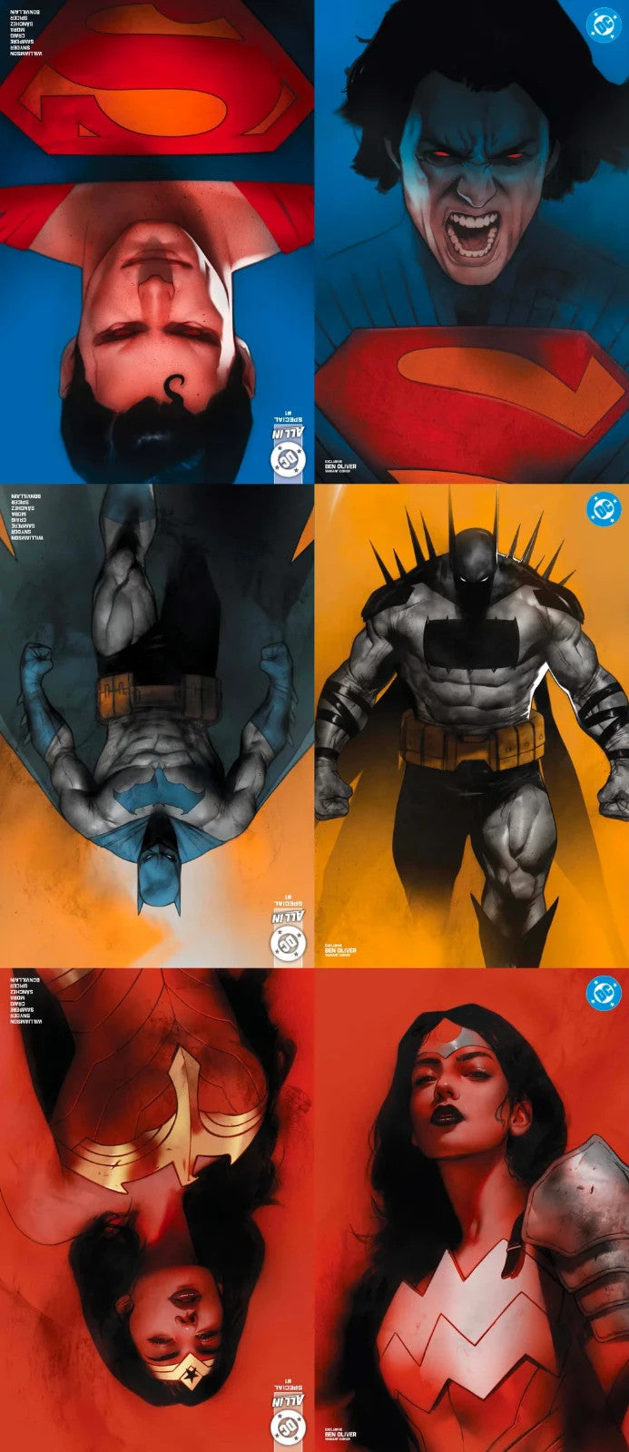 DC All In Special #1 NYCC Ben Oliver Flip Foil Absolute 3 Book Set - Presale