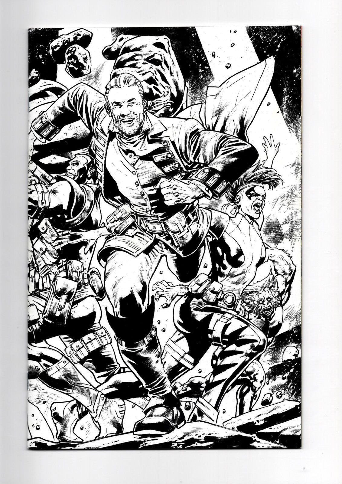 Redcoat Issue #15 - Bryan Hitch - Youngblood Team Up - B&W Virgin