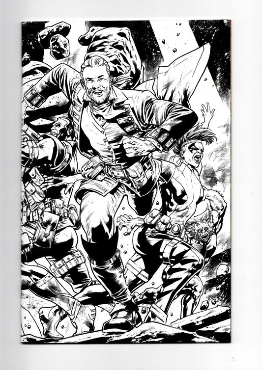 Redcoat Issue #15 - Bryan Hitch - Youngblood Team Up - B&W Virgin