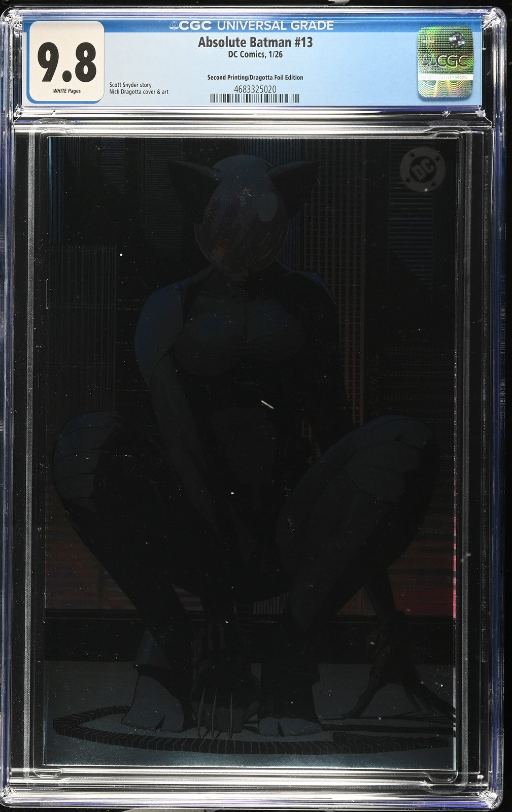 Absolute Batman #13   CGC 9.8 - 2nd Printing - Dragotta Foil Variant