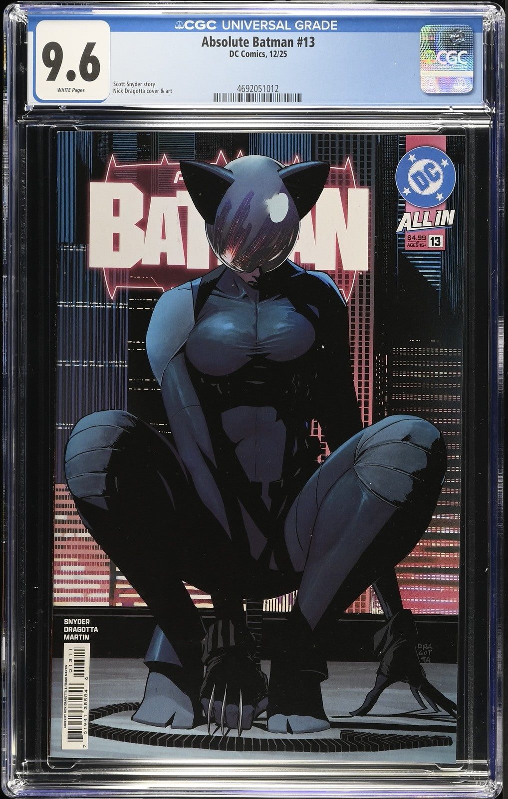 Absolute Batman #13 Nick Dragotta Scott Synder CGC 9.6 Regular Variant