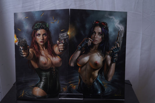 Gun Honey Doubles Down #1 Cohen & PARRILLO 2 Book Set - Nude Variant