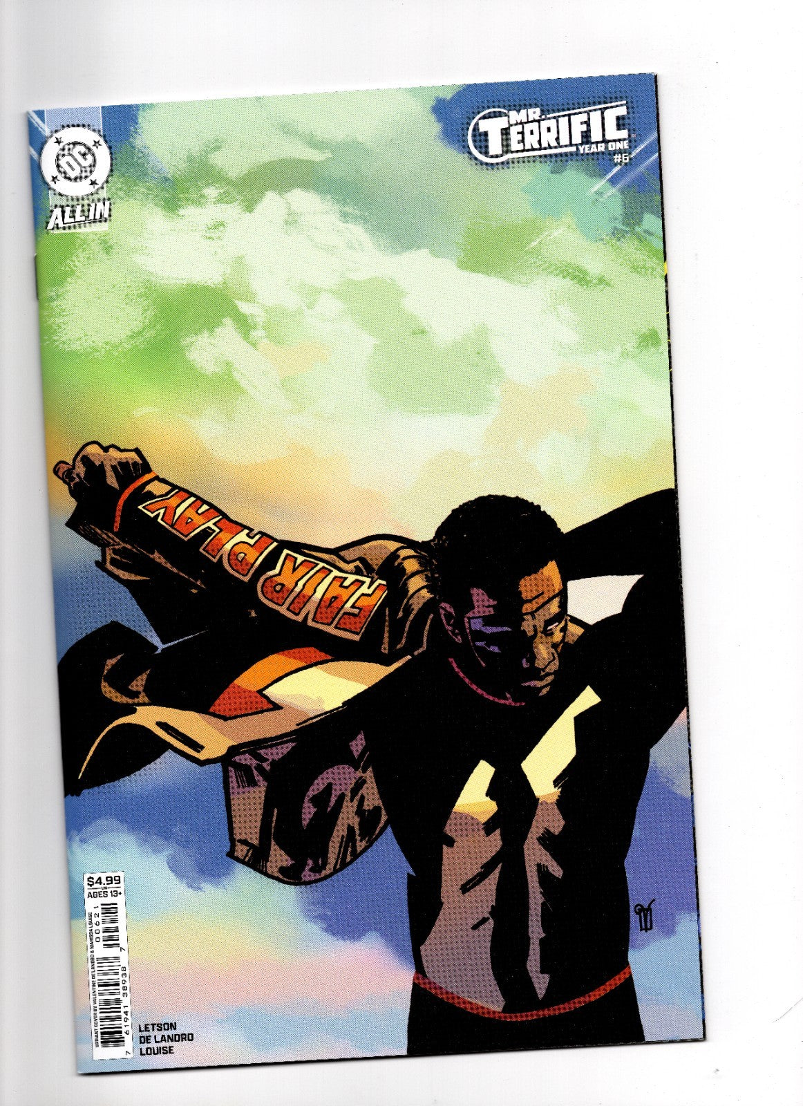 MR TERRIFIC YEAR ONE #6 COVER B VALENTINE DE LANDRO CARD STOCK VAR