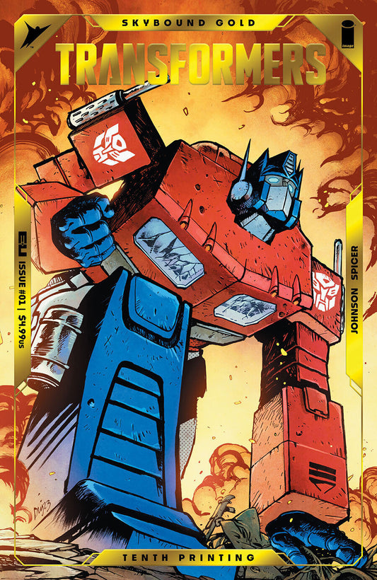 Transformers Issue #1 -10th Print - Optimus Prime Gold Foil Embossed