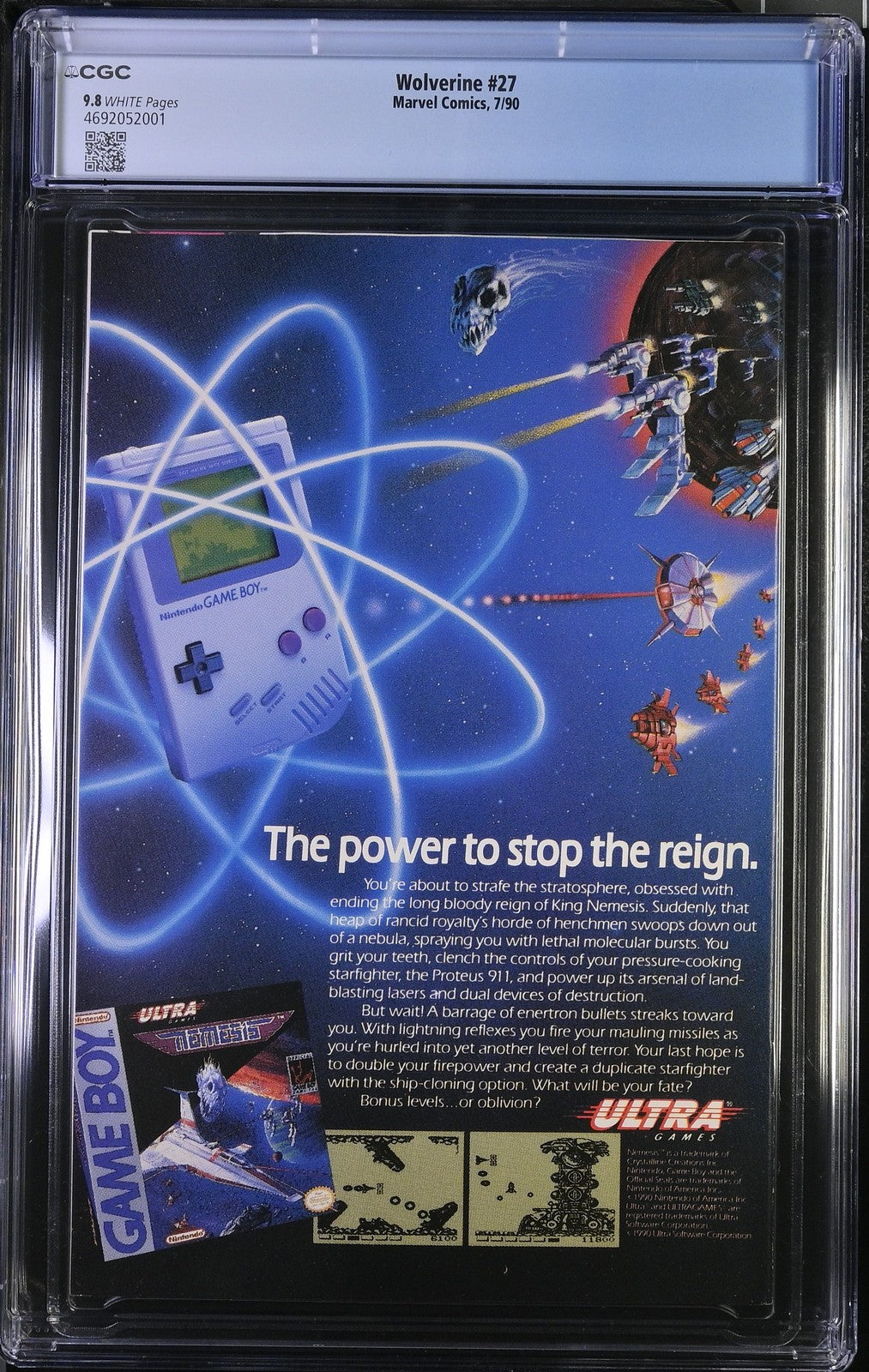 Wolverine #27 Marvel 1990 CGCJim Lee Cover Direct Edition