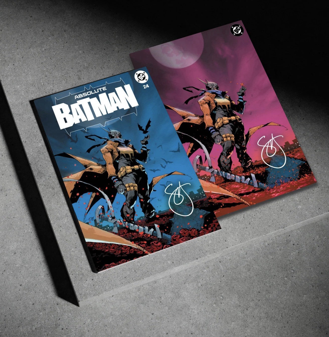 Absolute Batman #24 Dexter Soy SET BLUE & PURPLE FOIL - SNYDER SIGNED
