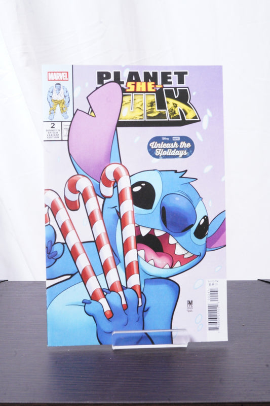Planet She-Hulk #2 Paco Medina Disney Stitch Unleash the Holidays Variant