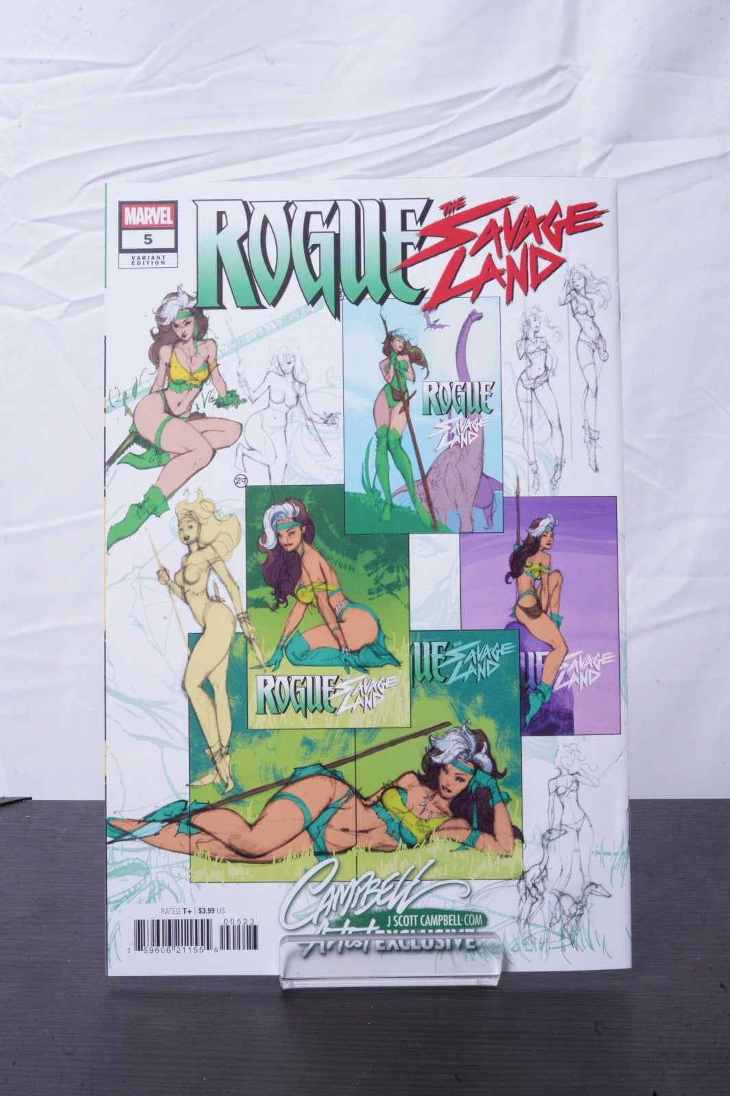 Rogue The Savage Land #5 J Scott Campbell JSC SIGNED ALL SIX COVER SET IN HAND