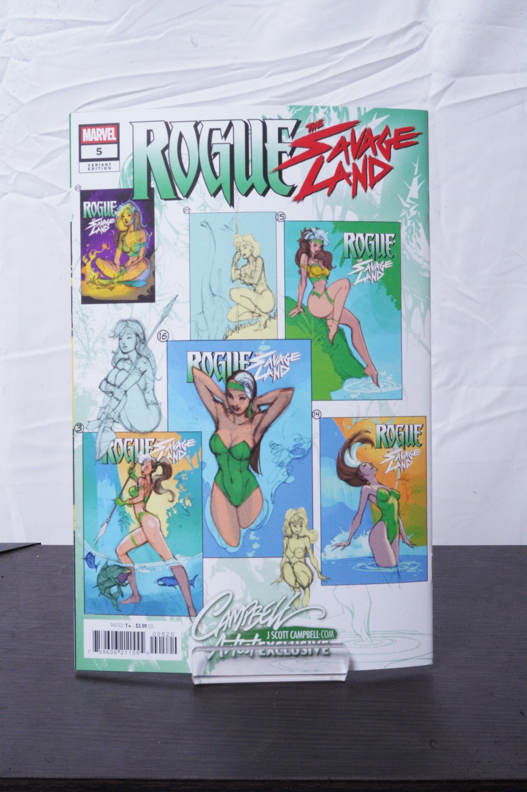 Rogue The Savage Land #5 J Scott Campbell JSC SIGNED ALL SIX COVER SET IN HAND