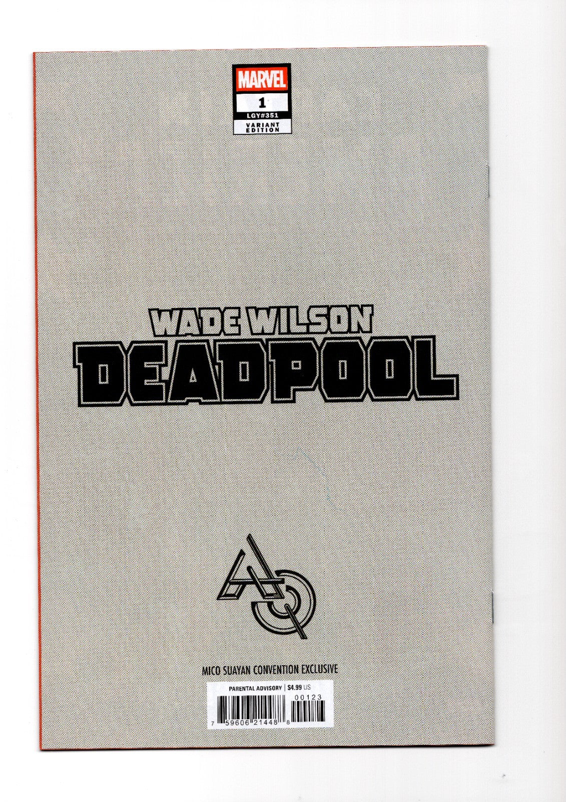 WADE WILSON DEADPOOL #1 MICO SUAYAN VIRGIN AQ B&W SKETCH MEGACON 2026 LTD 500