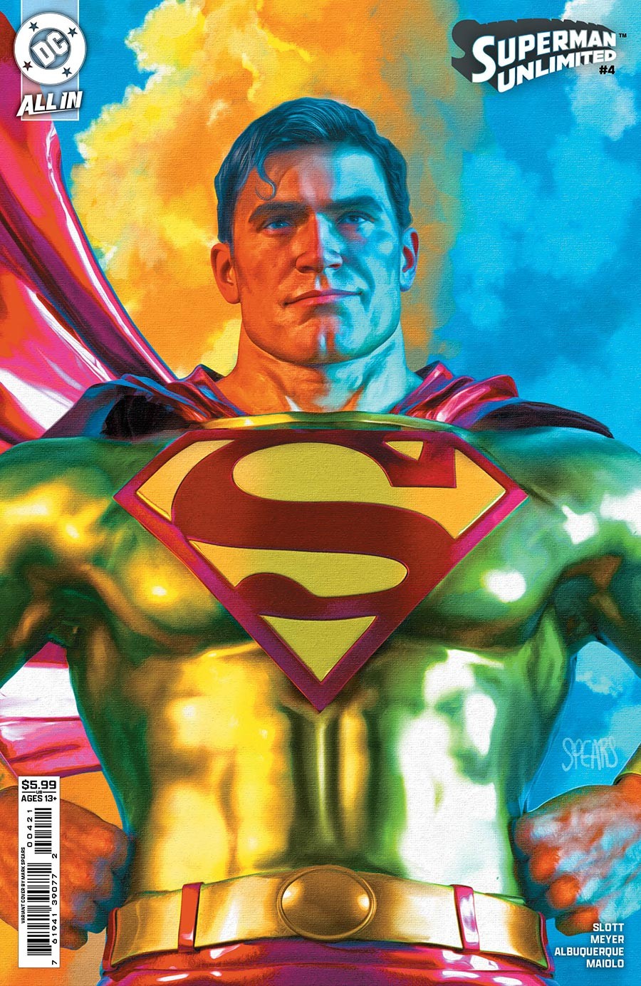 SUPERMAN UNLIMITED #4 CVR B MARK SPEARS CARD STOCK