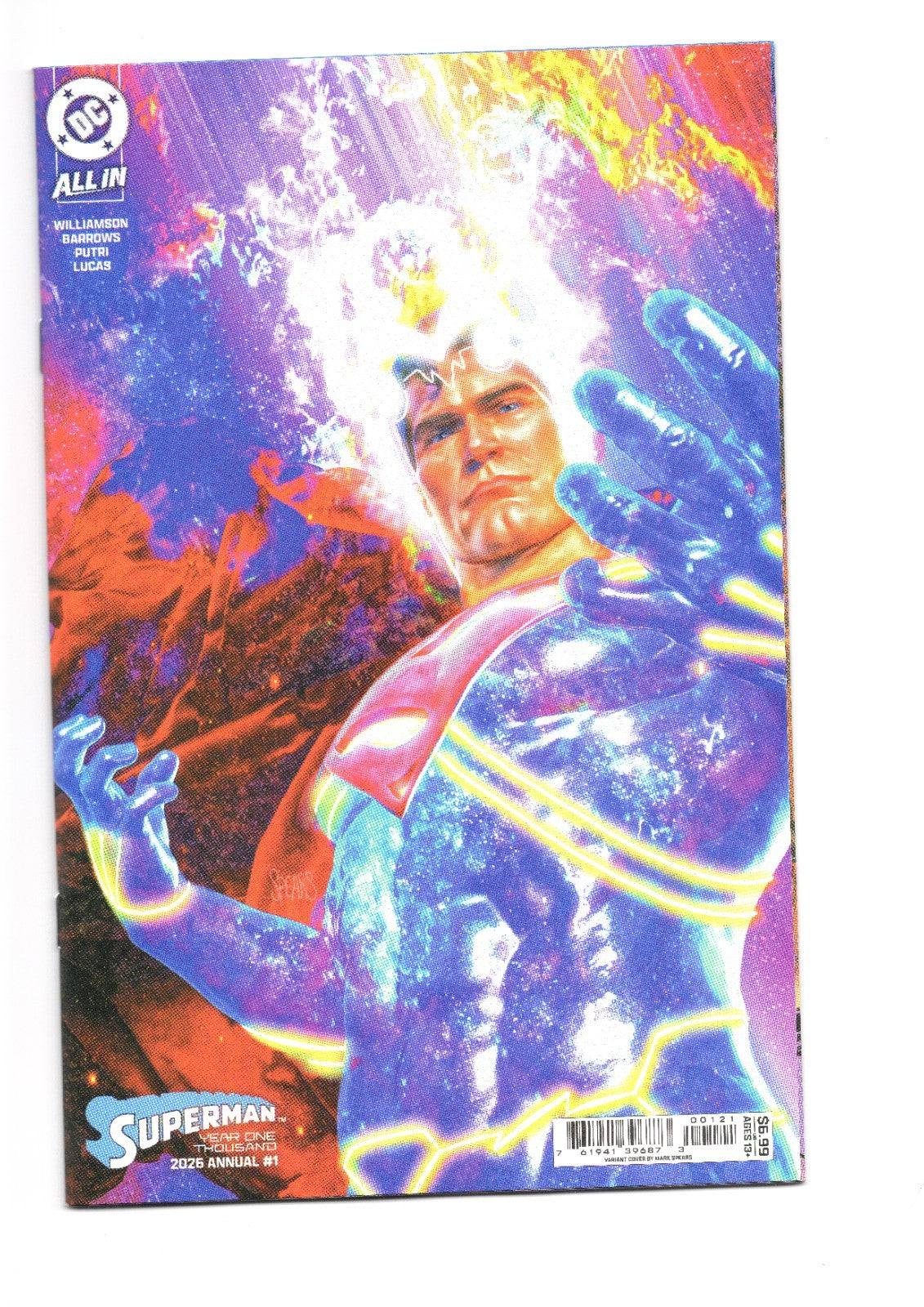 SUPERMAN ANNUAL YEAR ONE THOUSAND #1 COVER B MARK SPEARS CARD STOCK VAR