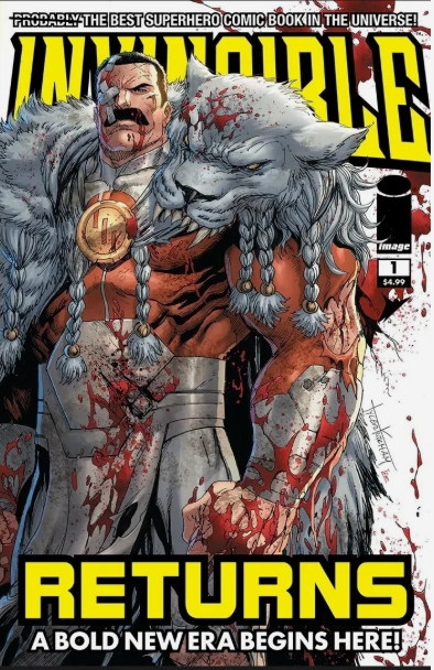 INVINCIBLE RETURNS #1 KIRKHAM BATTLE DAMAGE LTD 1200 THRAGG FOIL PRESALE
