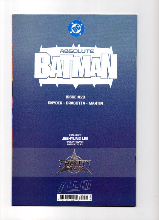 Absolute Batman #23 Trinity Fanexpo Canada Exclusive SIGNED by Jeehyung Lee