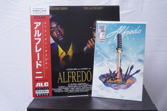 Alfredo II Freddie Gibbs Alchemist Laser Disc OBI Cover Silver 2 LP W/Comic Book
