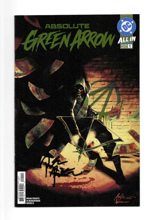 ABSOLUTE GREEN ARROW #1 COVER A SIGNED PORNSAK PICHETSHOTE W/ CoA