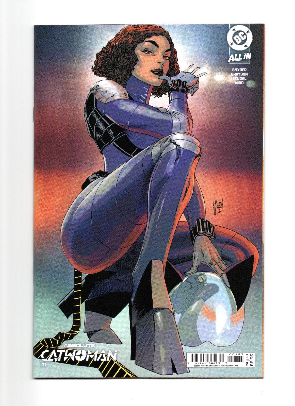 ABSOLUTE CATWOMAN #1 SECOND PRINTING COVER B GUILLEM MARCH