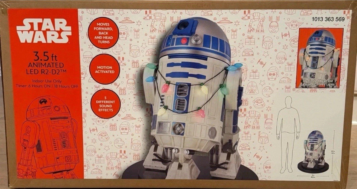 STAR WARS R2D2 - 3.5 foot animated LED R2D2 - Home Depot - BRAND NEW IN BOX