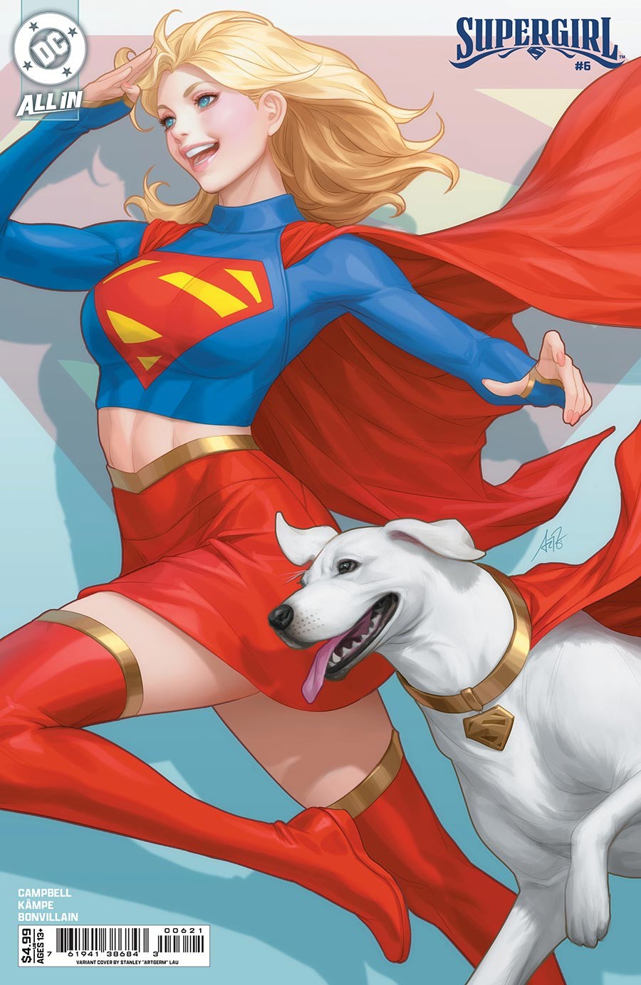 SUPERGIRL #2 CVR B STANLEY ARTGERM LAU CARD STOCK VAR