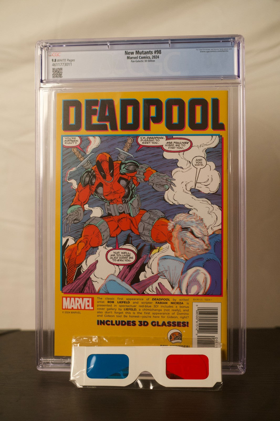 New Mutants 98 2024 Marvel Comics Pan-Galactic 3D Edition CGC 9.8