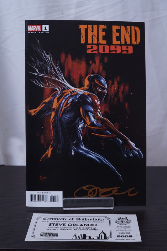 The End 2099 #1 Cover I Variant Gabriele Dell Otto Cover Signed By Steve Orlando