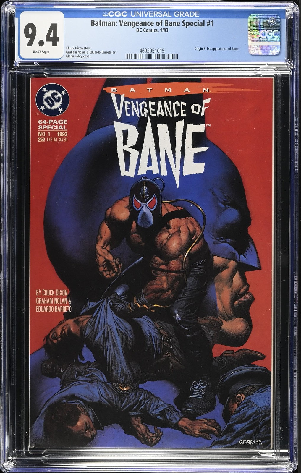 Batman Vengeance Of Bane Special #1 DC Comics CGC 9.4