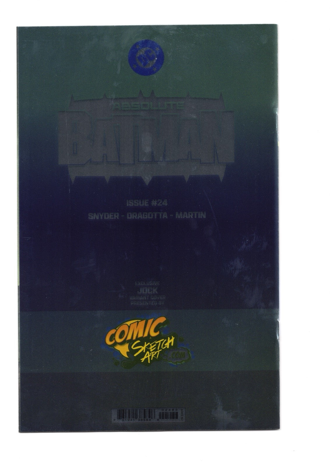 ABSOLUTE BATMAN #24 - THE BAT Trade Dress Foil Signed by Jock & Snyder