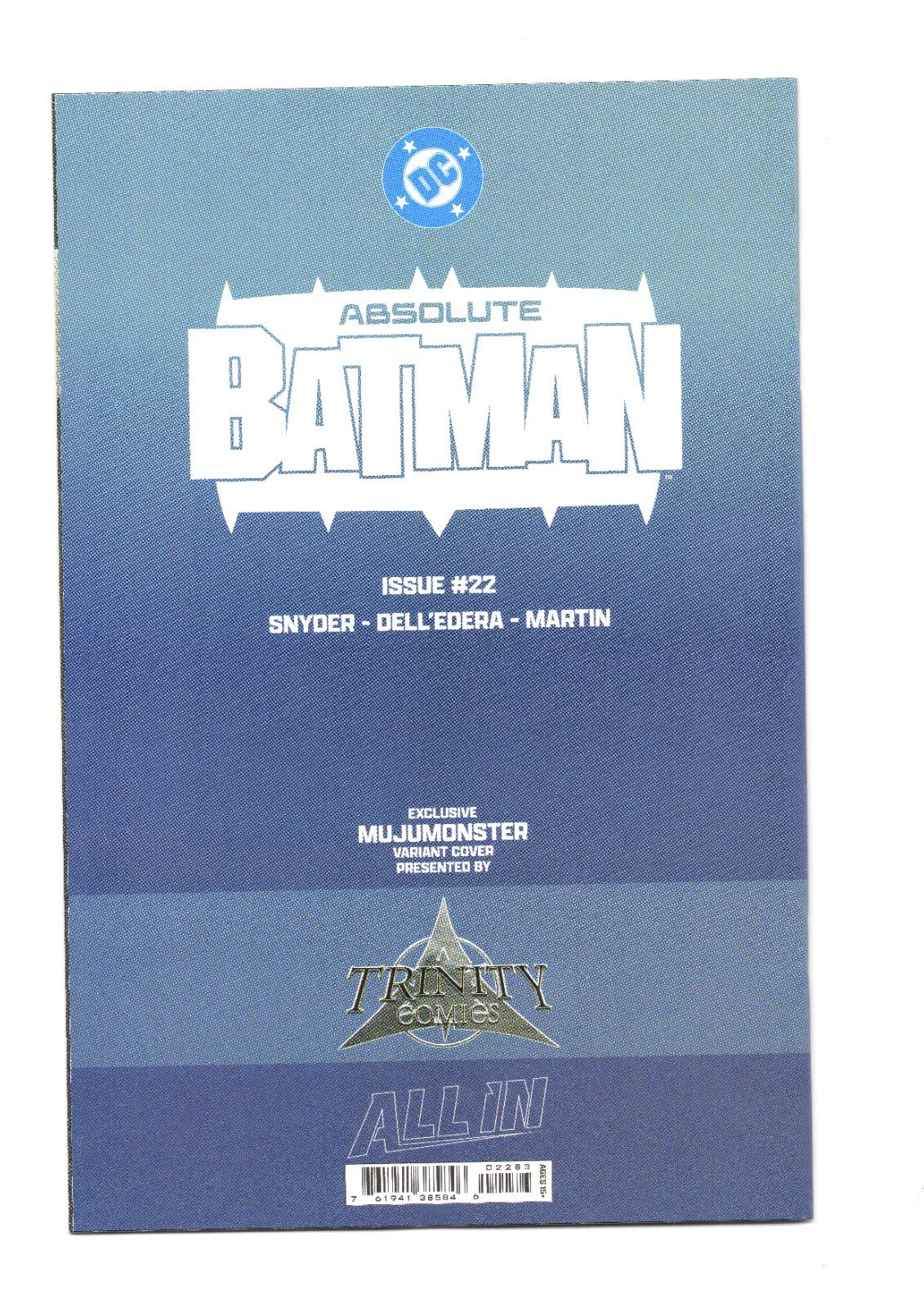 ABSOLUTE BATMAN #22 MUJU MONSTER SDCC EXCLUSIVE VIRGIN LIMITED TRINITY