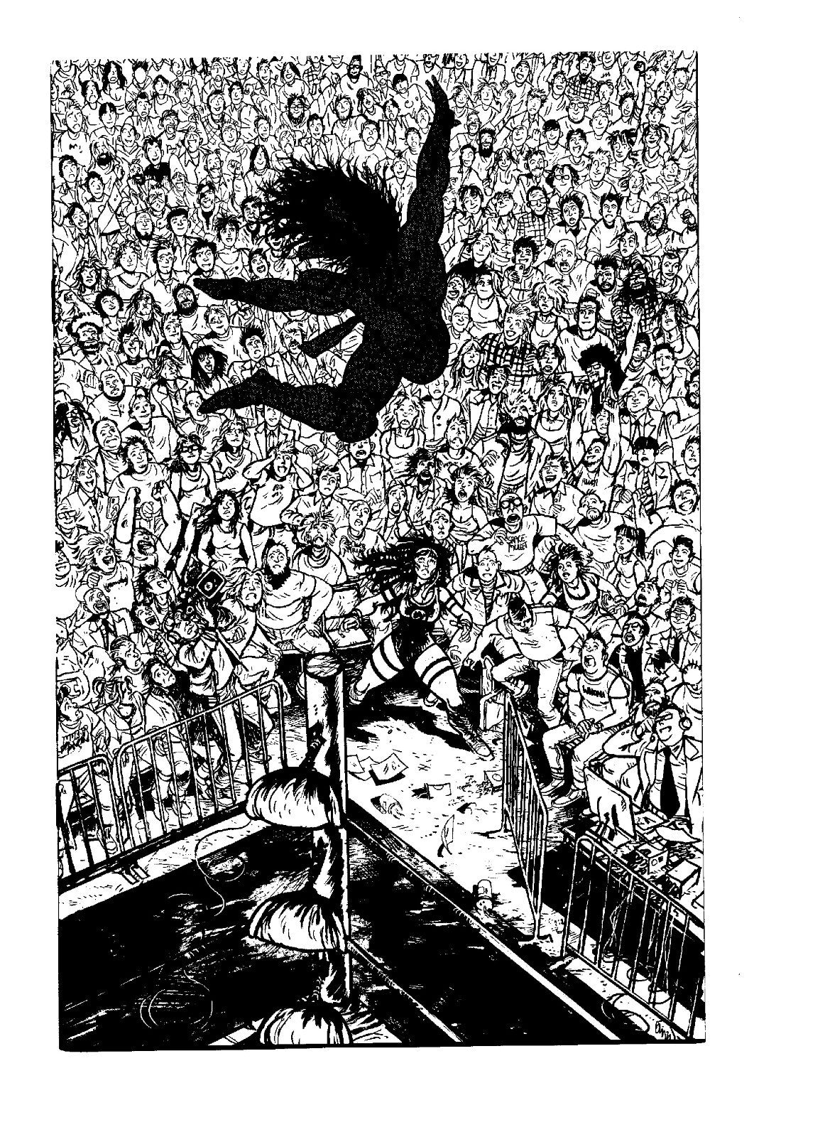 DO A POWERBOMB BLACK AND WHITE #1 COVER D DANIEL WARREN JOHNSON VAR