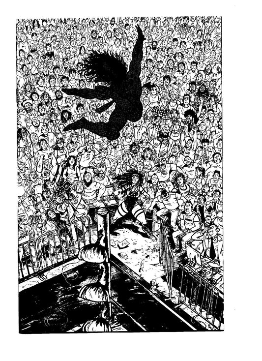 DO A POWERBOMB BLACK AND WHITE #1 COVER D DANIEL WARREN JOHNSON VAR