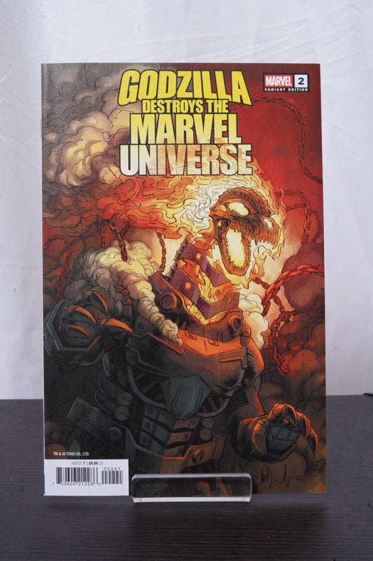 Godzilla Destroys the Marvel Universe #2 Dave Wachter Ghost Rider-Zilla Variant
