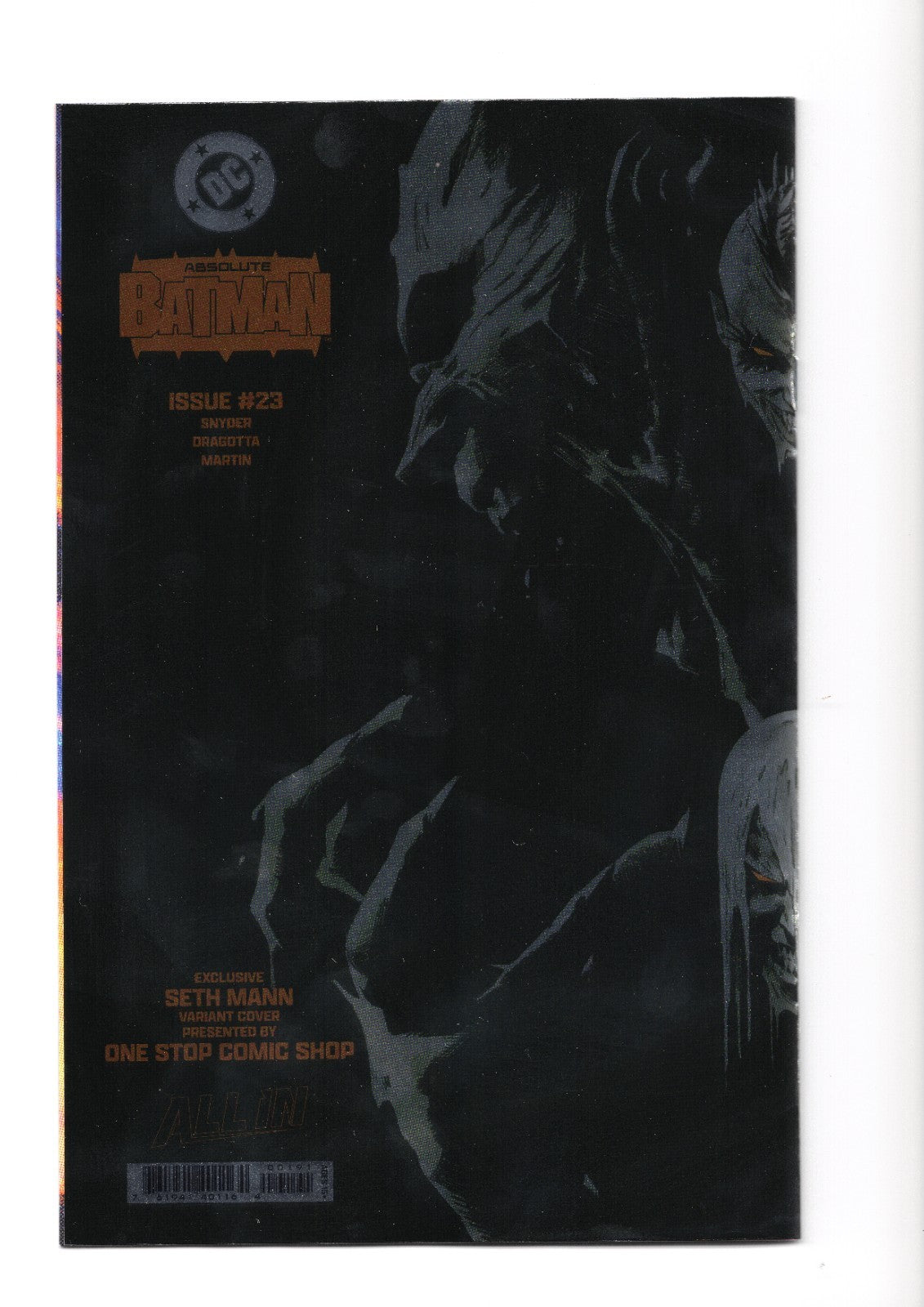Absolute Batman 23 Seth Mann VIRGIN Foil Wraparound Clayface - DAMAGE