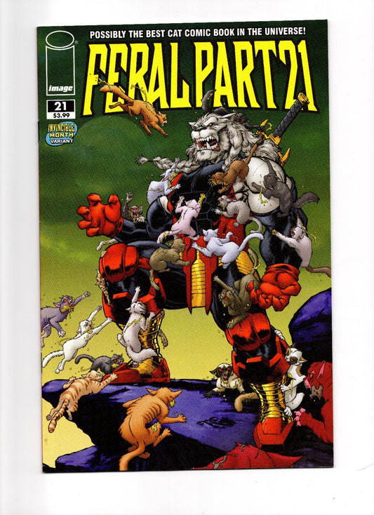 FERAL #21 CVR E TONY FLEECS & TRISH FORSTNER INVINCIBLE TEAM UP VAR