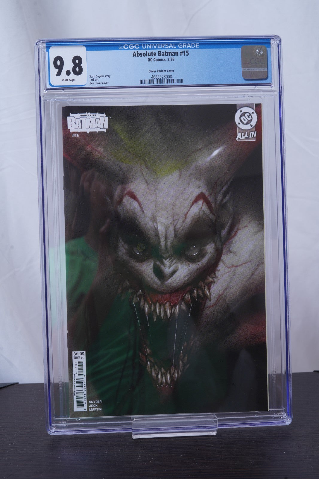 Absolute Batman #15 Ben Oliver Cardstock Variant Cover CGC 9.8