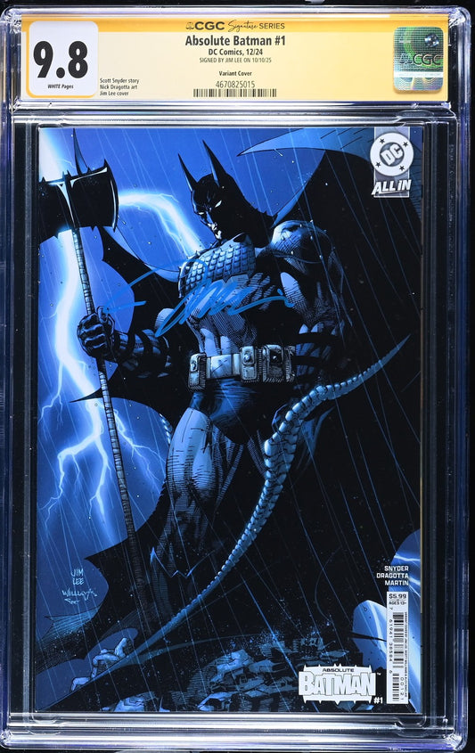 Absolute Batman #1 Jim Lee Variant CGC Signature Series  Jim Lee 9.8 - 1st Print