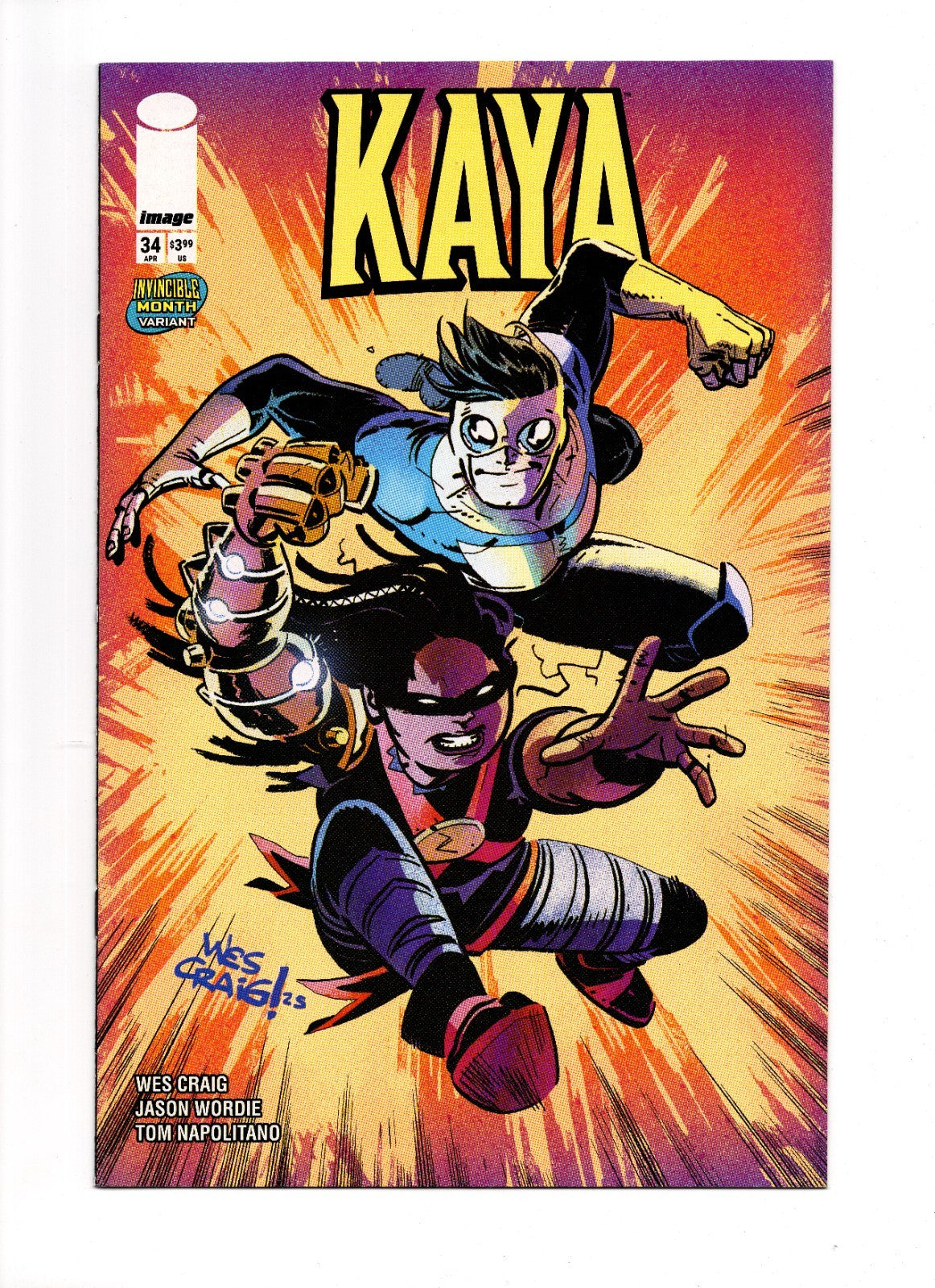 KAYA #34 COVER C WES CRAIG INVINCIBLE TEAM UP VAR