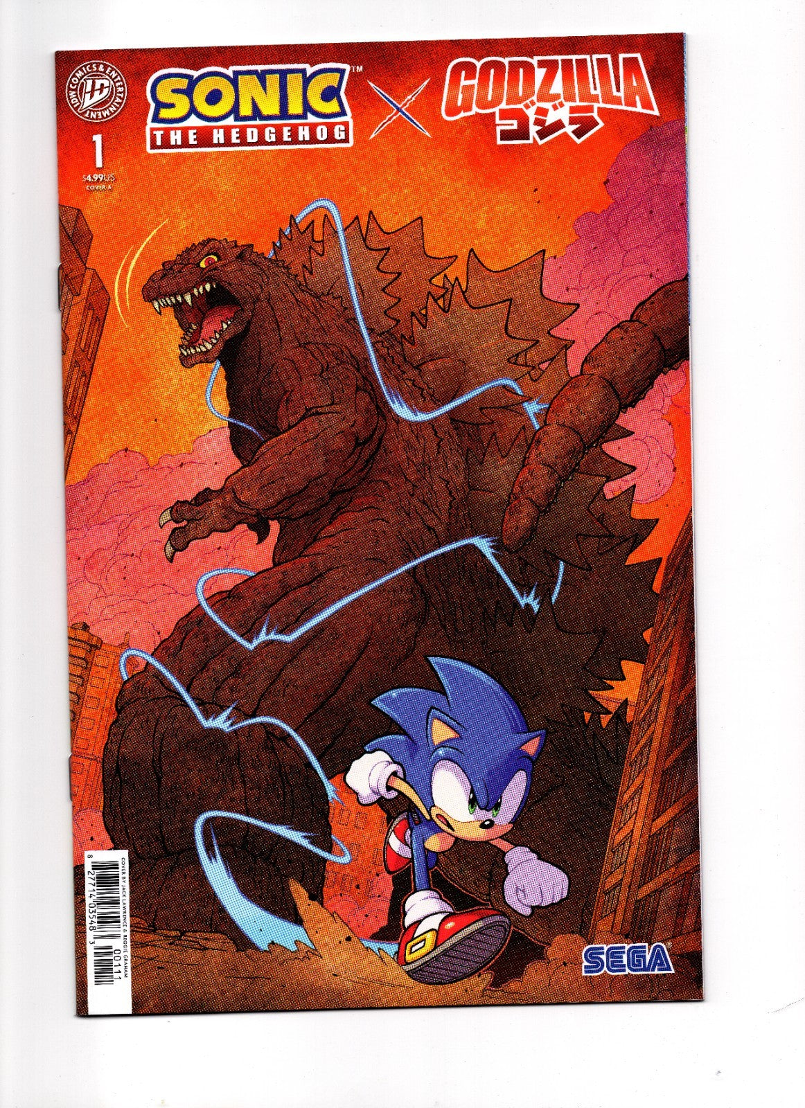 Sonic the Hedgehog x Godzilla #1 Cover A Lawrence
