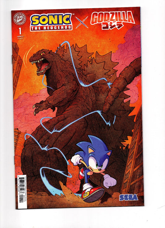 Sonic the Hedgehog x Godzilla #1 Cover A Lawrence