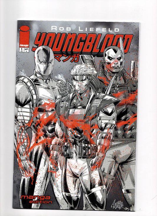 YOUNGBLOOD #1 COVER M ROB LIEFELD MANGA B&W VAR