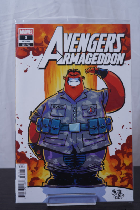 AVENGERS: ARMAGEDDON #1 SKOTTIE YOUNG VARIANT POLYBAGGED WITH CARD