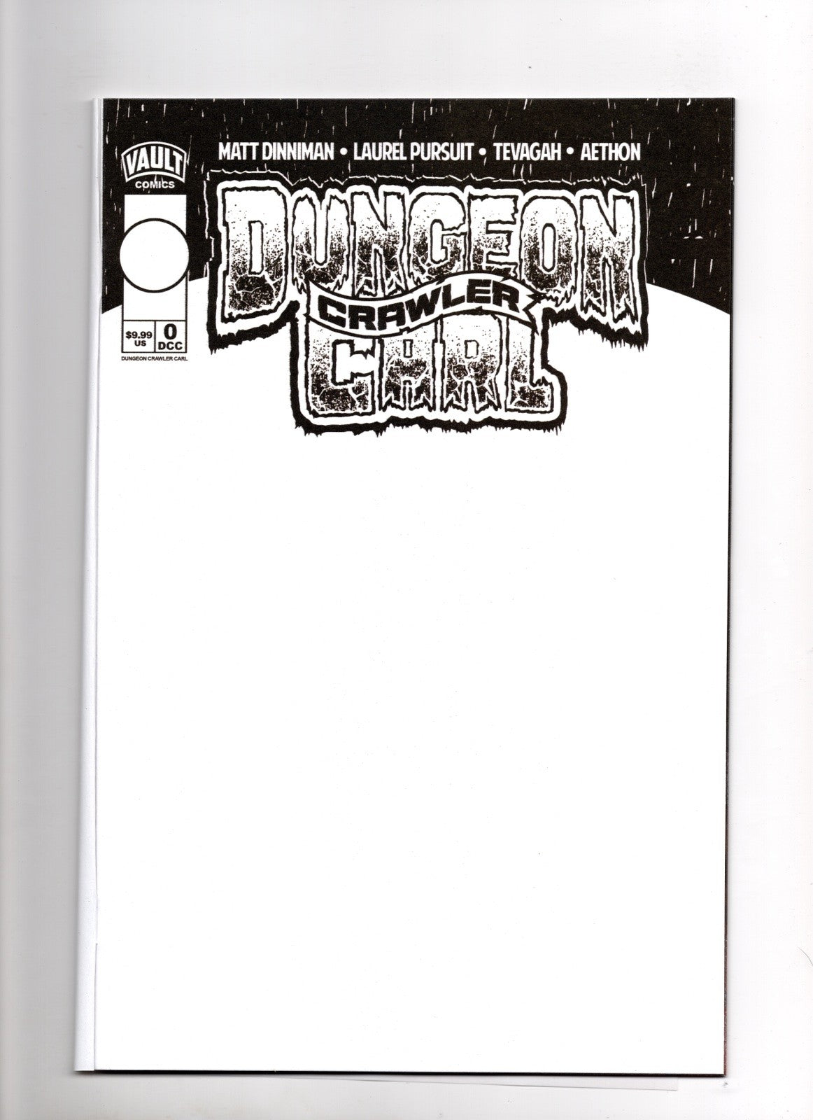 DUNGEON CRAWLER CARL SPECIAL EDITION #0 2ND PTG CVR D BLANK SKETCH VAR