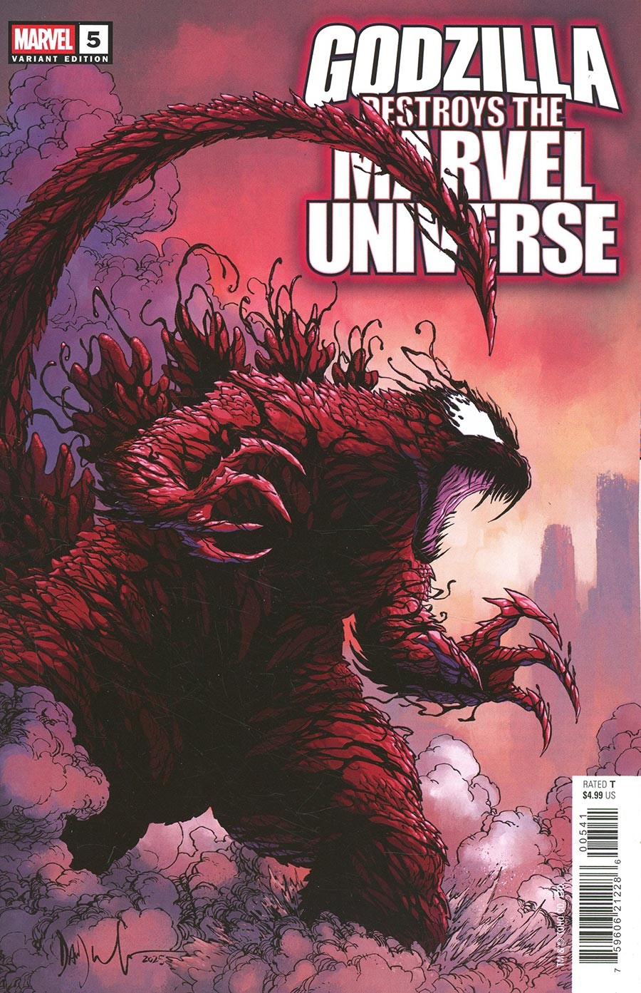Godzilla Destroys The Marvel Universe #5 Dave Wachter Marvelized Carnage Zilla