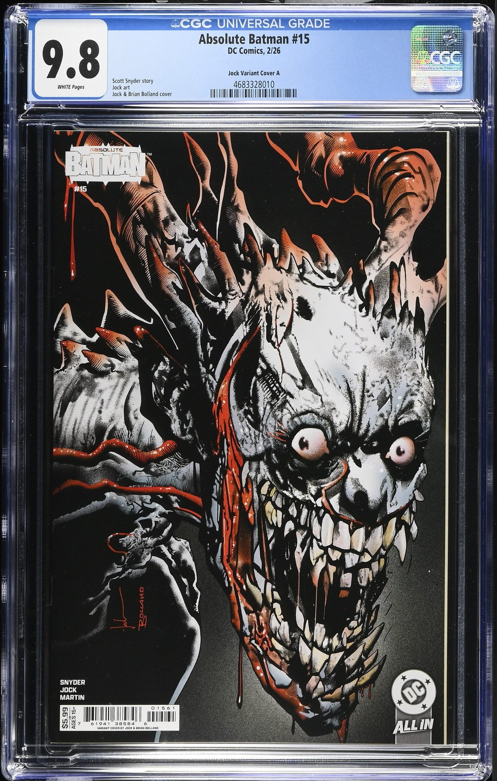 Absolute Batman #15 Jock & Brian Bolland Variant Cover CGC 9.8