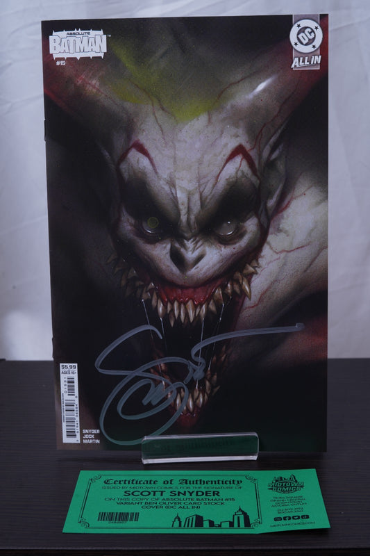 Absolute Batman #15 Ben Oliver Cover  SIGNED by Scott Snyder with COA - Midtown