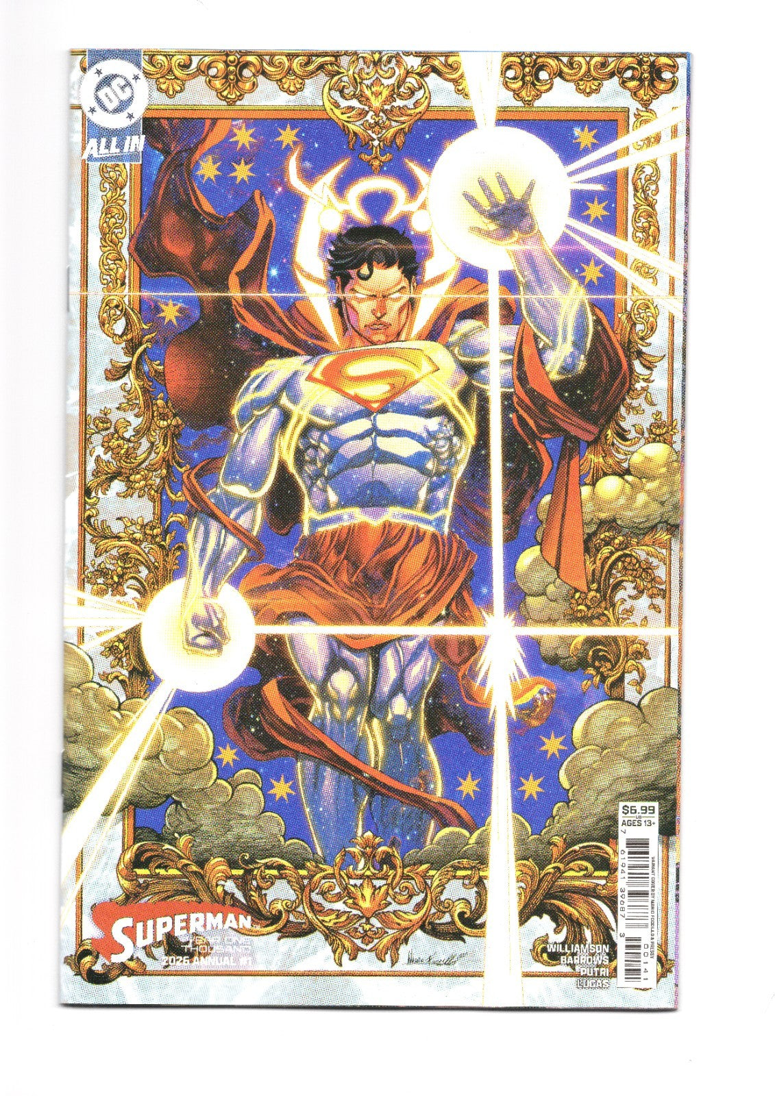 SUPERMAN ANNUAL YEAR ONE THOUSAND #1 COVER D MARIO FOCCILLO CARD STOCK