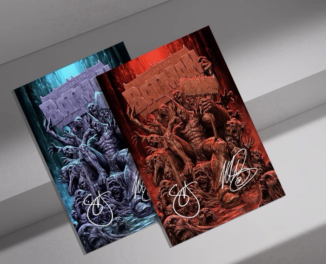 Absolute Batman 23 Clayface - Doubled Signed Brooks & Snyder - Set Foil Red/Blue