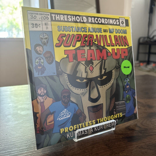 MF Doom & Substance Abuse ‘Super-Villain Team-Up’ Yellow 7" Vinyl 30/100