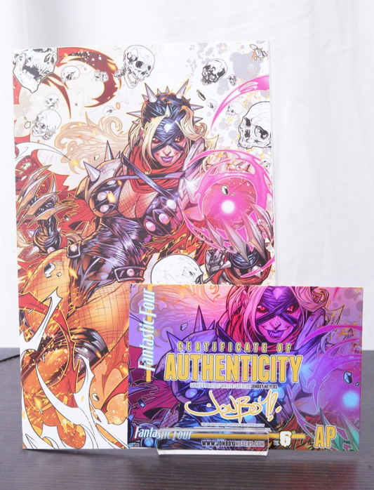 Fantastic Four #6 Spot Color Virgin AP Edition Signed Foil COA -Jonboy Meyers