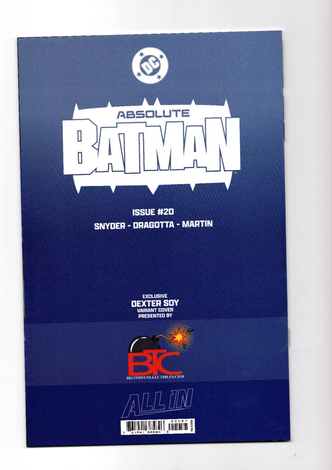 Absolute Batman #20 - Dexter Soy VIRGIN SKETCH Luffy Gear 2