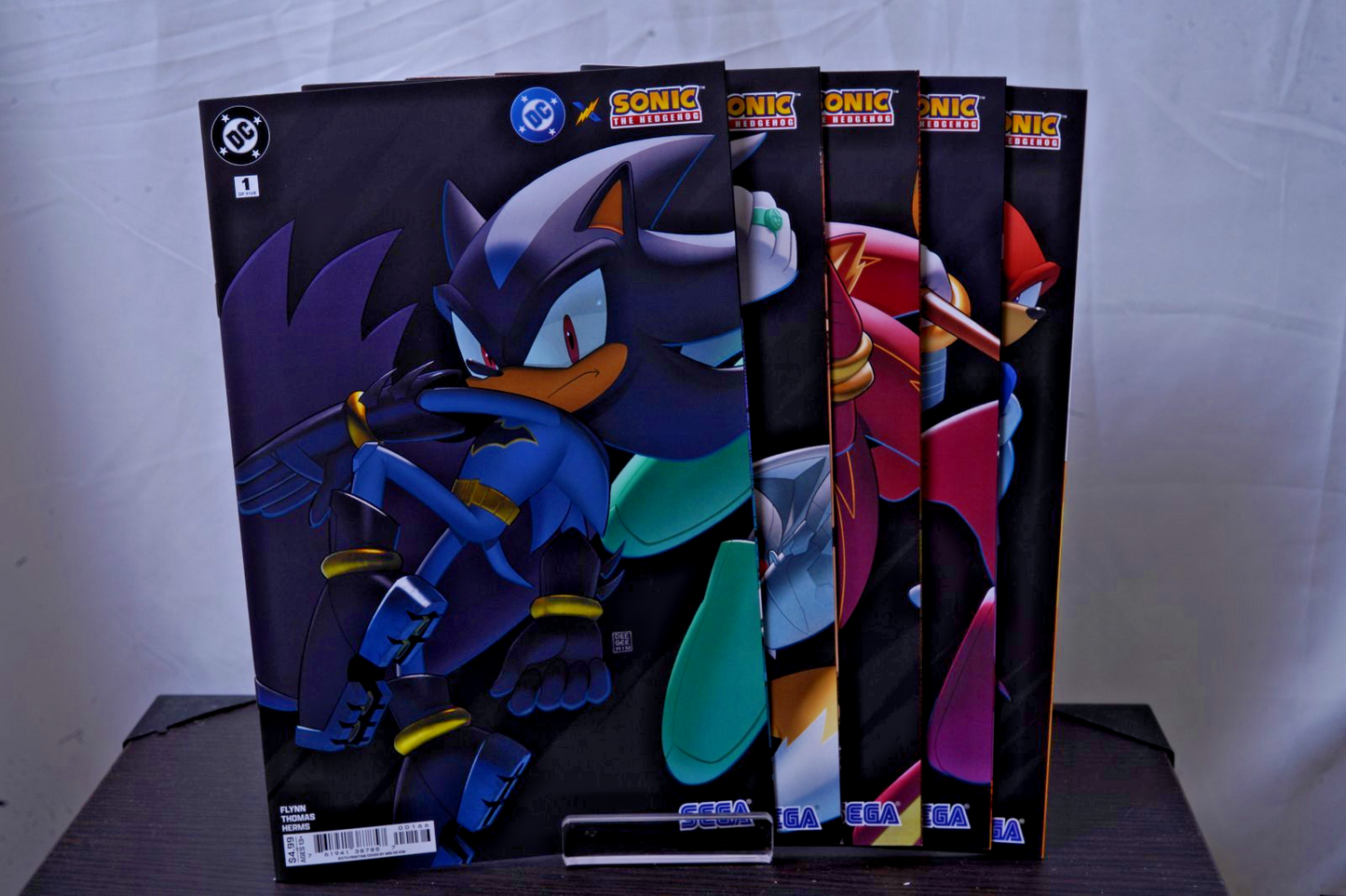 DC X Sonic The Hedgehog #1 - 5 Deegeemin Connecting Variant Set Comic Book Set